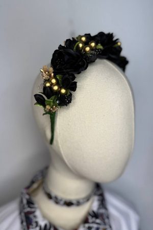 Украинский чёрный венок ручной работы