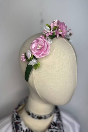 Украинский розовый венок ручной работы