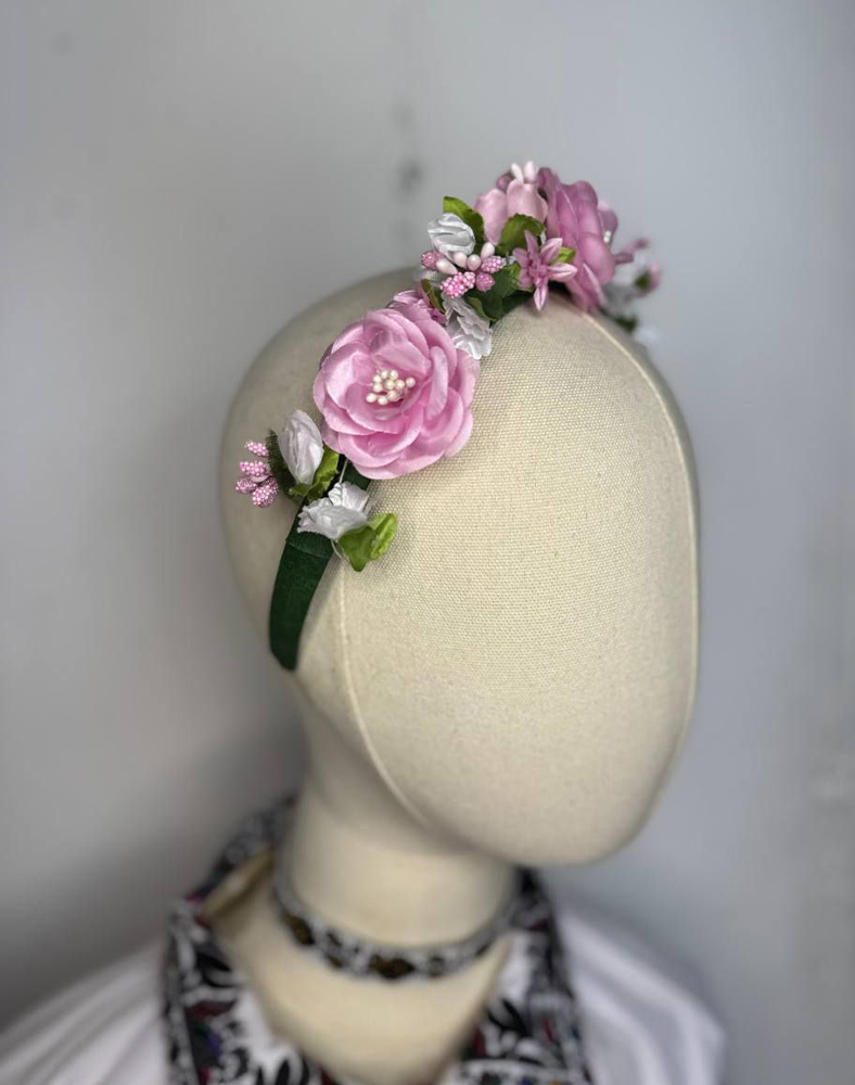Украинский розовый венок ручной работы Украинский розовый венок ручной работы