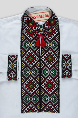 Мужская вышиванка из домотканого хлопкового полотна — ручная работа