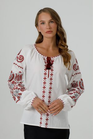 Блуза жіноча “Цвітана” (батист білий)