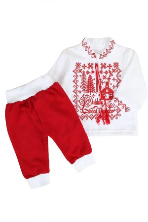 Новогодний ясельный комбинезон «Мой первый Новый год. Орнамент»