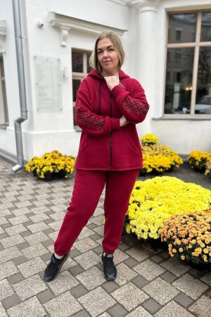 Жіночий зимовий спортивний костюм з утеплювачем оливковий