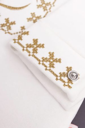 Детская вышиванка для мальчика «Колоски» (молочная)