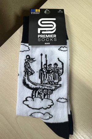 Чоловічі шкарпетки українського виробництва з тематичним принтом