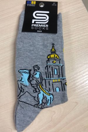 Чоловічі шкарпетки українського виробництва з тематичним принтом