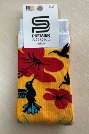 Женские носки украинского производства с принтом колибри