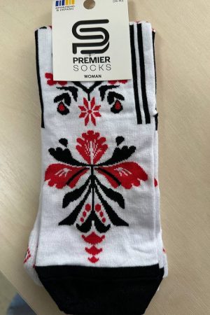 Жіночі шкарпетки українського виробництва з етнічним орнаментом