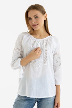 Вишиванка жіноча «Білослава» біла