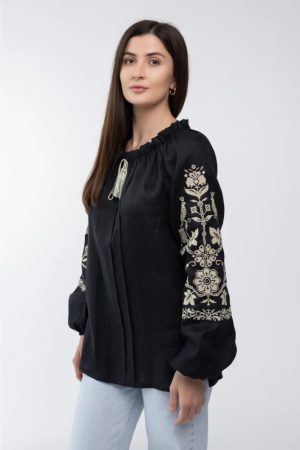 Блуза жіноча «Божена» чорна