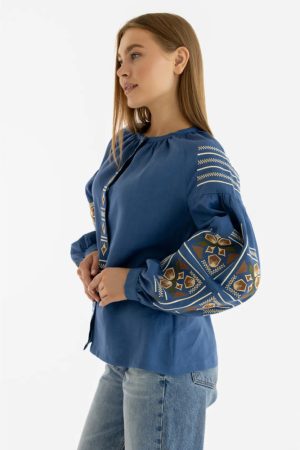 Блуза жіноча «Яра» синя