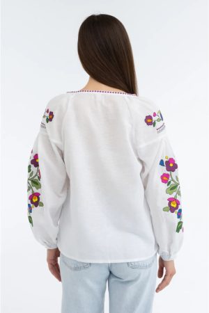 Вишиванка жіноча «Веселина» біла