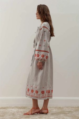 Сукня-вишиванка жіноча «Орія» сіра
