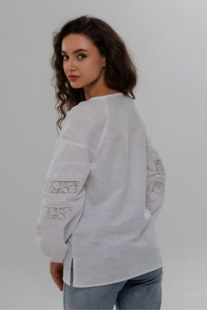 Блуза жіноча «Біляна романтична» біла