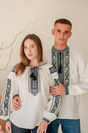 Жіноча лляна вишиванка «Борщівські барви» Жіноча лляна вишиванка «Борщівські барви»
