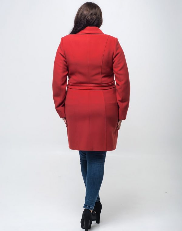 Пальто жіноче, модель В-27, з кашеміру, бордового кольору