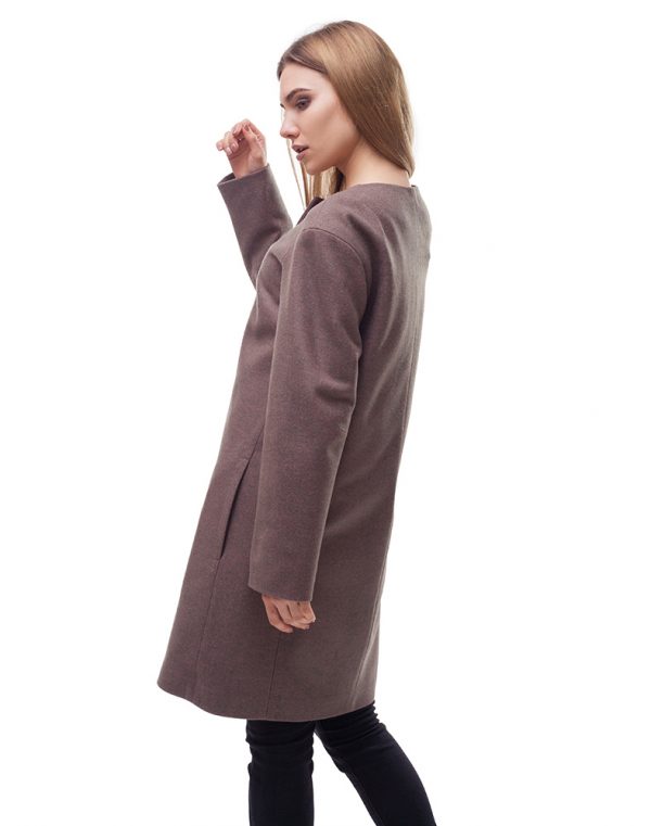 Пальто жіноче, модель В-54, з кашеміру, бежевого кольору